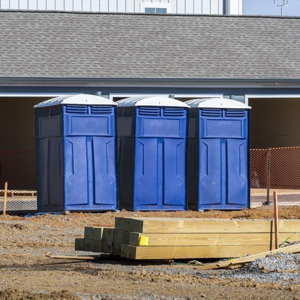 Heavy-duty construction site porta potty in Cuyahoga Falls, Ohio
